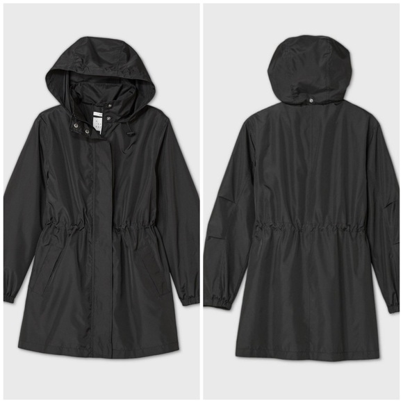 a new day Jackets & Blazers - NWOT! a new day black rain jacket